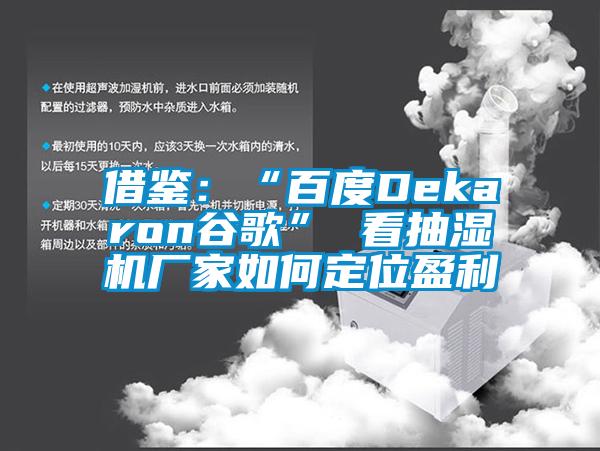 借鑒：“百度Dekaron谷歌” 看抽濕機廠家如何定位盈利