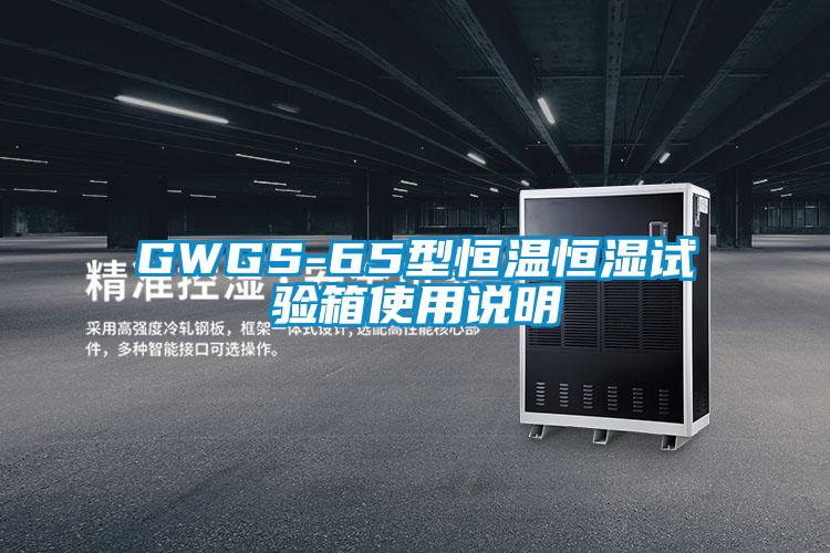 GWGS-65型恒溫恒濕試驗(yàn)箱使用說(shuō)明