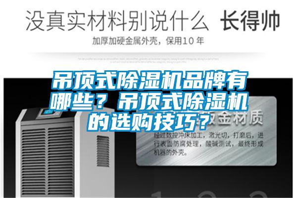 吊頂式除濕機品牌有哪些？吊頂式除濕機的選購技巧？