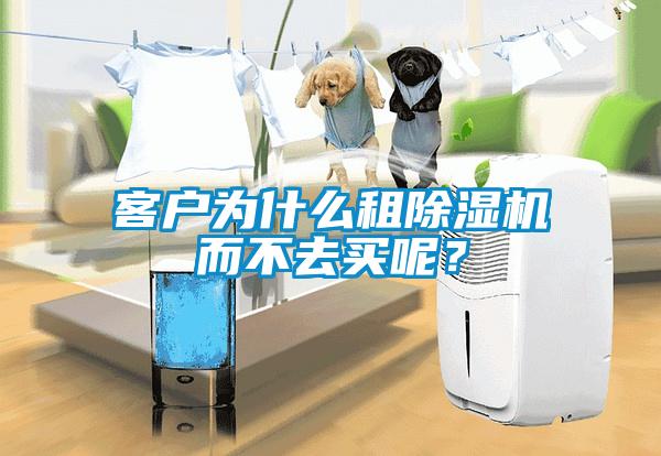 客戶為什么租除濕機而不去買呢？