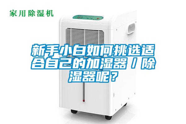 新手小白如何挑選適合自己的加濕器／除濕器呢？