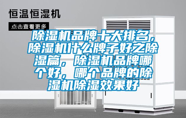 除濕機品牌十大排名，除濕機什么牌子好之除濕篇，除濕機品牌哪個好，哪個品牌的除濕機除濕效果好